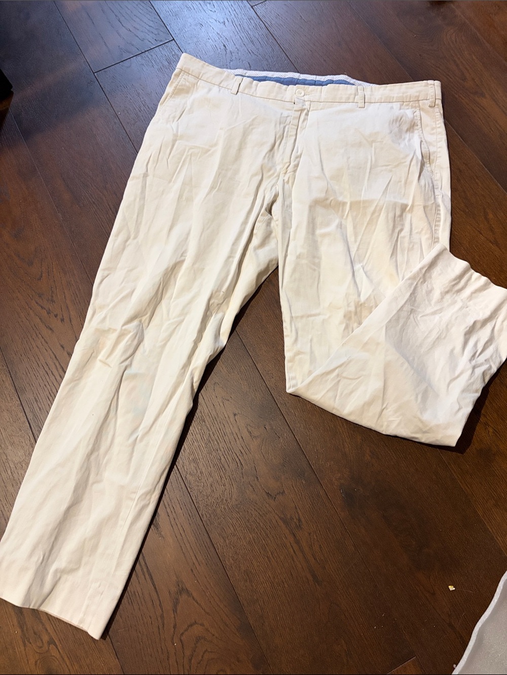 Ballin Men's khaki Cotton pants - Classic Flat Front 42w Pima cotton